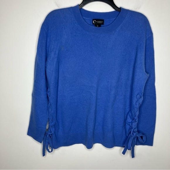 C by Bloomingdale’s cashmere sweater periwinkle blue size medium - Picture 1 of 5